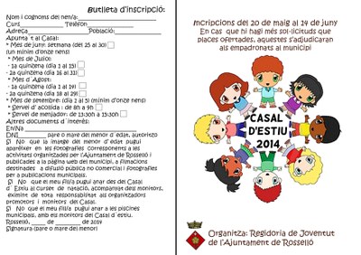 Butlleta d'inscripció