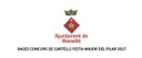 CONCURS DE CARTELLS FESTA MAJOR DEL PILAR 2017